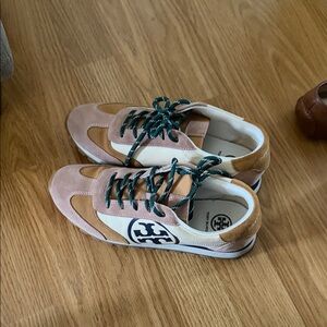 Tory Burch Women's Tan and Cream Sneakers